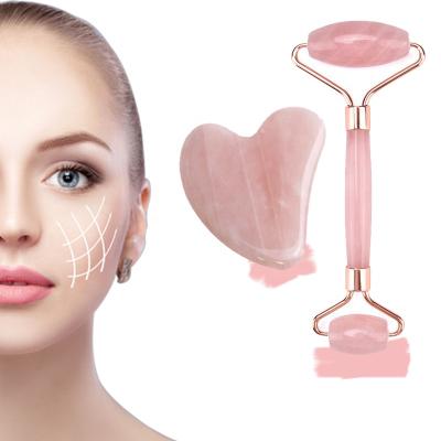 China Custom logo wholesale private label manufacturer jade roller whitening rose quartz gua sha jade roller box for sale