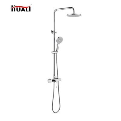 China With ISO9001 Wall Mount Rainfall Chrome Bathroom Mixer Cold And Hot Water Bathtub Shower Faucet Shower Set for sale