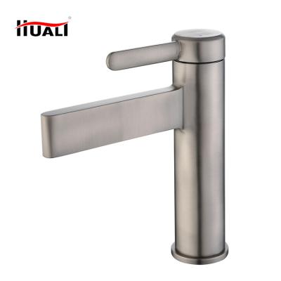 China Modern Designed Brass Basin Faucets Mixer Tap Bathroom Faucet Face Wash Faucet Brushed Basin Faucets for sale