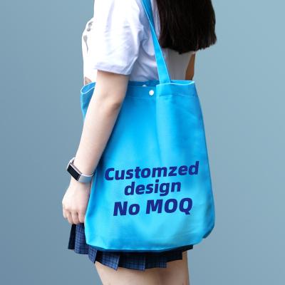 China Reusable Durable Wholesale Custom Logo Canvas Bag Shoulder tote bag for lady for sale