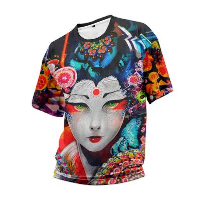 China QUICK DRY High Quality Custom T-shirt Print Sublimation 100% Polyester Quickly Dry Anime Unisex Casual T-shirt for men and women for sale