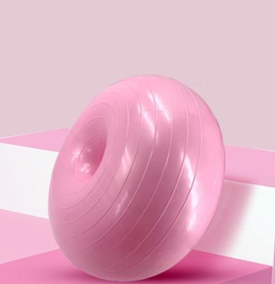 China Hot Selling Donut Balance Point Massage Gym Exercise Anti Burst Yoga Exercise Anti Slip Ball With Pump Wholesale for sale