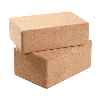 China Cork Hot Sale Non Slip Organic Cork Yoga Block Fitness Bricks Wholesale for sale