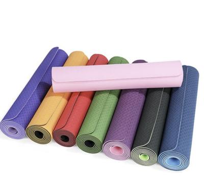 China Customizable custom exercise factory price band material 6mm 8mm 10mm non slip yoga mat wholesale for sale