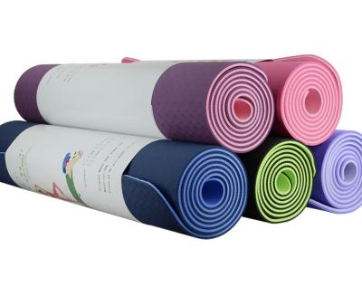 China High Quality Eco-Friendly Comfort Foam Tree Ruber Band Yoga Exercise Mat Natural Anti Slip Exercise Mat Wholesale for sale