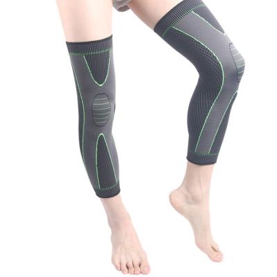 China Hot Sale Sports Workout Long Neoprene Knee Elastic Compression Sleeve Breathable Knee Pads for sale