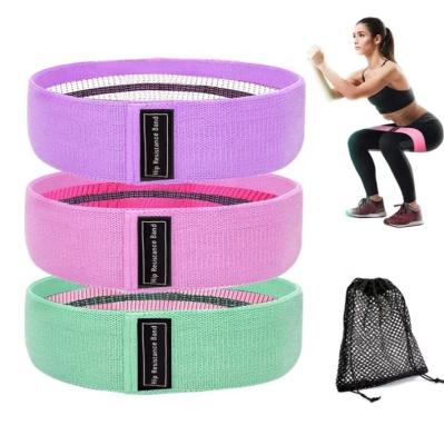 China TC Fabric Do Your Logo Fabric Resistance Loop Bands Set For Yoga Exercise for sale