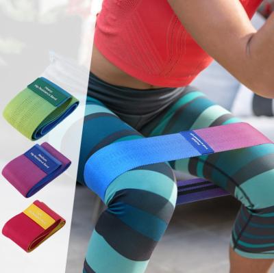 China TC Fabric Customized Fitness Fabric Looped Cute Gym Thigh Fitness Resistance Exercise Bands Manufacturer for sale