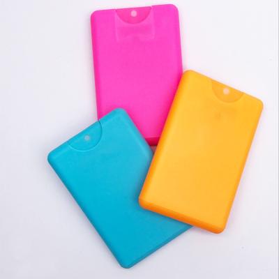 China 20ml Pouch 20ml PET Hot Sale Personal Care Plastic Flat Square Perfume Spray Bottle for sale