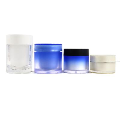 China Custom luxury cosmetic skin care plastic acrylic jar 50ml empty cosmetic jar face packaging lotions creams and creams for sale