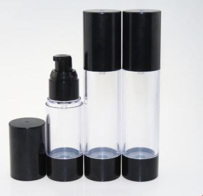 China E Liquid Black Airless Pump Bottles1oz Airless Pump Bottles for sale