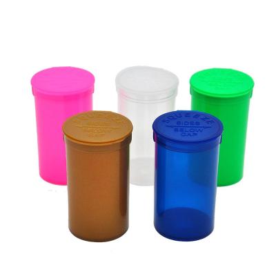 China Mini Healthy Clear White Medical Plastic Bottle Empty Medicine Pill Capsule Pop Top Vitamin Bottle With Cap for sale