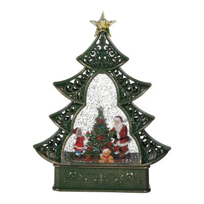 China Christmas Wholesale Most Popular Christmas Tree Lights Decorative Lighting Snow Globe With Christmas Snowman for sale