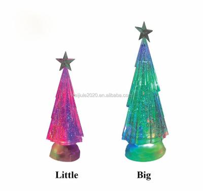 China 2022 Type Christmas Item Wholesale Acrylic RGB LED Water Lamp Colorful Christmas Tree Lights For Christmas Decoration for sale