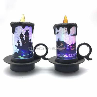 China 2022 Factory Mini LED Candle Cup Plastic Children's Gift Outlet Small Candle Light For Halloween Decoration for sale