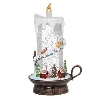 China Low MOQ LED Christmas Decoration Candle Glow Rotating Flashing Lantern Flameless Candle Light Wholesale for sale