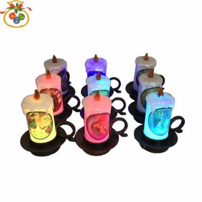 China 2022 Best Price Plastic Christmas Gift Supplies Led Small Light Religious Candle Cup For Party Decoration for sale