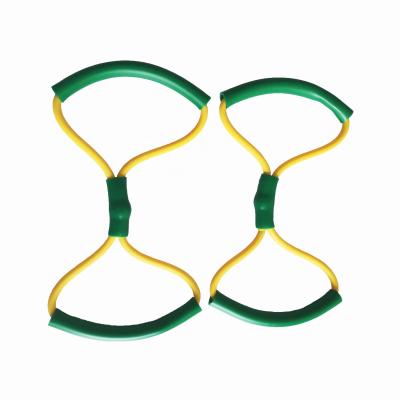 China Durable 2021 Elastic Band Gym Yoga Exercise Figure 8 Chest Expander Rubber Band Resistance Band for sale