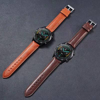 China Fanshion ChicQ Vintage Italian Calfskin Watch Strap Fast Version 20mm 22mm Genuine Leather Watch Band For Samsung Huawei for sale