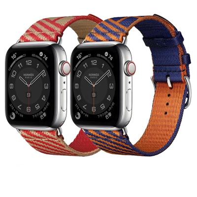 China Fanshion ChicQ Replacement Iwatch Strap Wrist Jumping Tour Plain Fabric Watch Strap Apple Watch Nylon Band Series 7/6/5/4/3/2/1 for sale