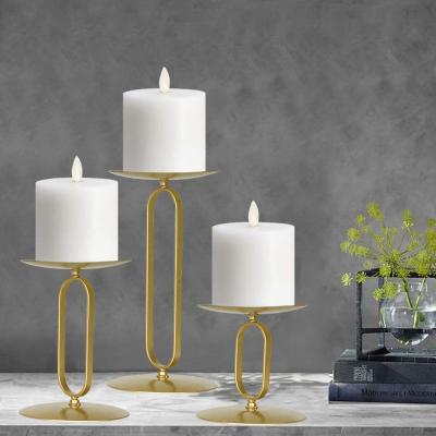 China High Quality Home Decor Gold Candle Holder Metal Gold Candle Holder Set of 3 for Home Decoration for sale