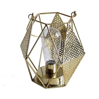 China Home Decoration Nordic Style Lamp Figure Iron Pendant Lamp Lantern Geometric Brass Sconce For Home Decor for sale