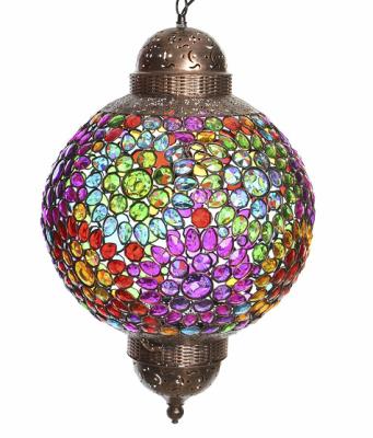 China Wholesale LED Decoration Hanging Lamp Antique Metal Brass Moroccan Arab Home Decorative Lanterns for sale