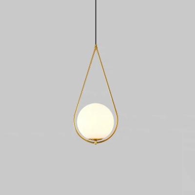 China Living Room Modern Warm Decoration Light Fixtures Iron Glass Pendant Lamp for sale