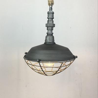 China Retro Modern Loft Chandelier Lights Industrial Vintage Iron Hemp Rope Pendant Lighting Lamp for sale