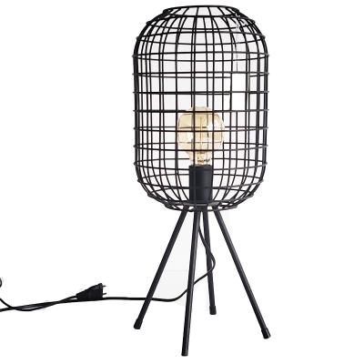 China Modern Cage Form Tripod Light Stand Indoor Industrial Modern Tripod Led Floor Lamp Stand For Living Room for sale