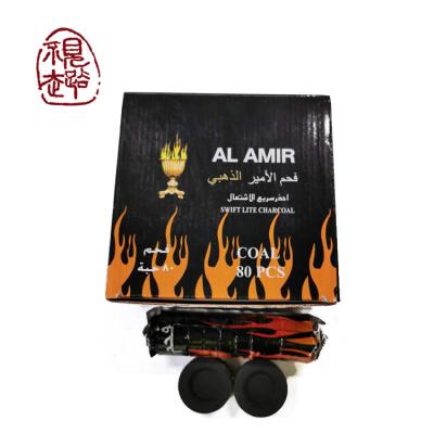 China Quick Lighting Charcoal Briquette Charcoal Shisha Hookah Purple Quick Lighting Charcoal for sale