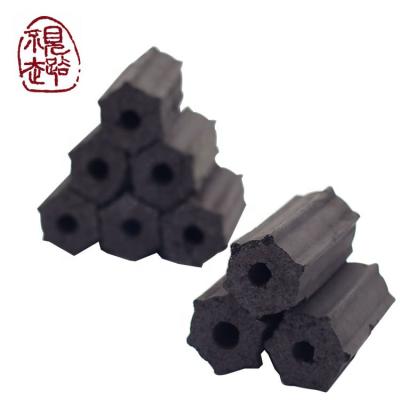 China Smokeless Restaurant Hardwood Sawdust Hexagon Briquette Loose Charcoal for sale