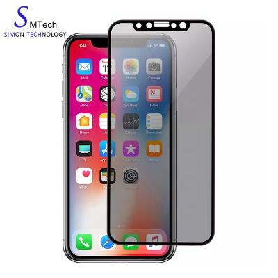 China Fanshion Full Coverage Antispy Tempered Glass Protective Film For iPhone X XS XR Screen Privacy Glass Protector for sale