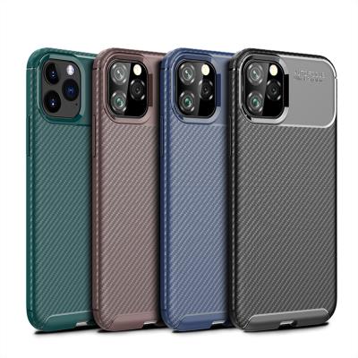 China Soft Tpu Back Cover Maid Protection Carbon Fiber Auto Case Back Cover Phone Case For iPhone 11 for sale