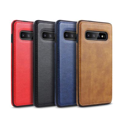 China Good Protection For Samsung Galaxy S10 PU Leather Phone Case Back Cover Leather Mobile Case for sale