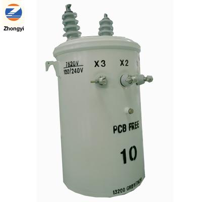 China Power Distribution System Pole Mounted Single Phase Distribution Transformer Price 11kv 110v 16KVA 500kva ONAN for sale