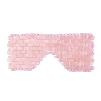 China EYE Relief Eye Strain 100% All Natural Rose Quartz Jade Stones Jade Eye Mask With Agingproof Sleep Cooling Eye Covers for sale