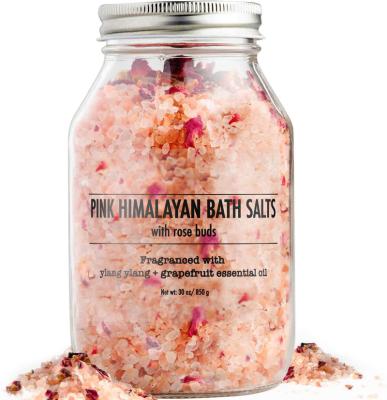 China Natural Organic Ingredient Detox Body and Foot Soak Floral Natural Pink Rose Himalayan Bath Salts for Women Relaxing Aromatherapy Gift for sale