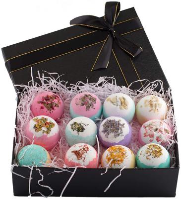 China Wholesale Custom 12pcs Hotel Home Travel Spa Gift Set Colorful Private Label Bubble Vegan 100% Natural Ingredients Bath Bombs for sale