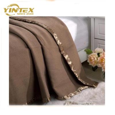 China Anti-pilling 100% wool camel hotel blanket, camel wool blanket for hotels, queen-230*230cm for sale