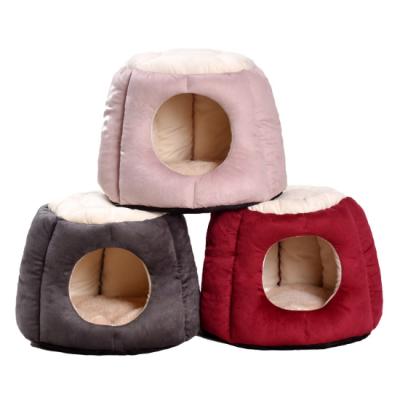 China Sustainable Comfortable Soft Pet Bed with Different Sizes and Colors, Round Cat Bed, Dog Cat Bed for sale