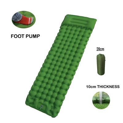 China Wholesale Outdoor Camping 10cm Thick Inflatable TPU Mat Pump Hammock Sleep Pad Sleep Mat for sale