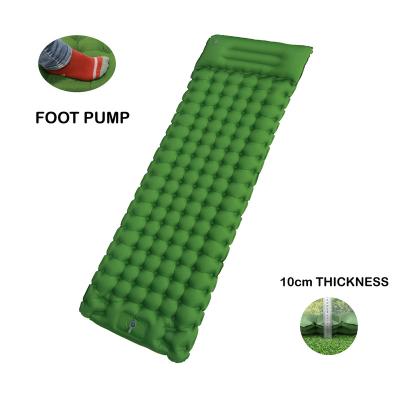 China Ultralight TPU Mat Pump Travel Mat Inflatable Camping Sleep Pad 10cm Thick for sale