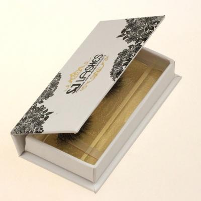 China custom soft touch eyelash rigid box  Luxurious lash packaging paper box for sale