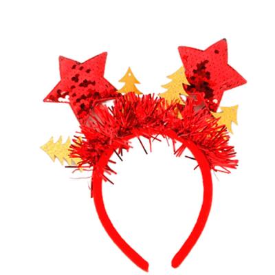 China New Fashion Christmas Headband Christmas Tree Shape Hair Accessories Women Party Decorations for sale