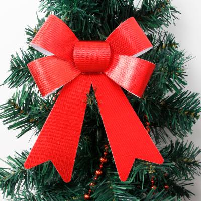 China Fashionable Wholesale Christmas Gold Bow Ribbon Satin Luxury Christmas Tree Decoration for sale