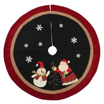 China Fashionable Christmas Tree Mats Snowman Decoration The Christmas Tree Skirt Cartoon Decoration Home for sale