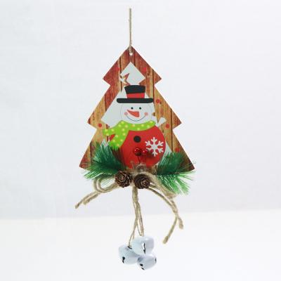 China Fashionable Plastic Board Hanging Christamas Cartoon Christmas Hanging Bells Toys Kids Gift for sale