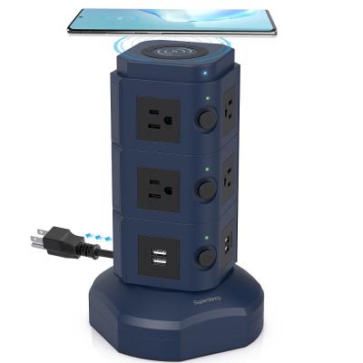 China 10 USB Outlet 4 Port AC China OEM Power Strip With 4 Usb 10 AC Outlet Extension Cable Lead for sale