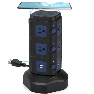 China 10 Type Ports Usb Usb Outlet 4 AC Extension Type Lead 10 Way Outlet Power Strip With 4 Usb Slots for sale